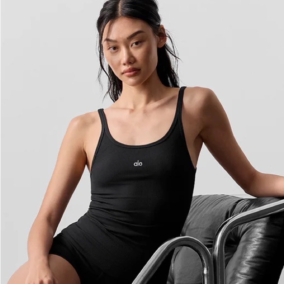 ALO Yoga Tops - Alo Ribbed Prosper Tank Black